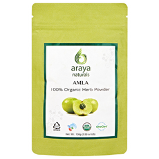 아라야 USDA 유기농 인증 천연 내추럴 퀸즈 헤나, 1개, 암라