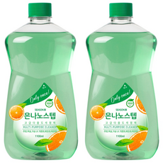 은나노스텝세정제3 [알뜰리필세트] 은나노스텝 시즌3 다용도, 1.1L, 2개