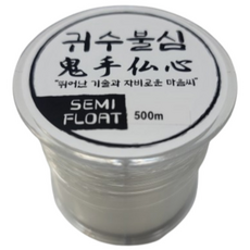 귀수불심 세미플로팅 낚싯줄 500m 원줄 모노라인, 투명, 1개