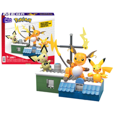 메가브랜드 포켓몬월드 어드벤처 피카츄 진화 트리오 레고호환블록, 혼합색상, 1개