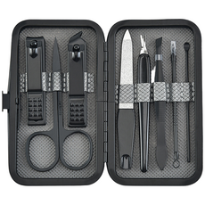 Apilco美甲修甲工具 8件組, 灰色, 1套