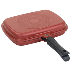 에코하임 인덕션 IH 양면팬 점보그릴 후라이팬, 1개, 본품, 레드