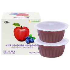 水果泥, 蘋果藍莓口味, 10入, 100g