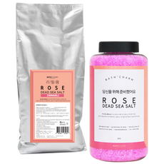 BATH'CHARM 海洋浴鹽補充包 玫瑰香, 1公斤, 1個