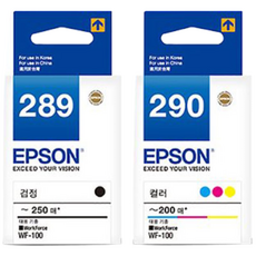 엡손 T2891 T2900 정품 Workforce 100 WF100 T289 T290, WF100기종 정품 엡손 (T289/T290) 검정, 1개