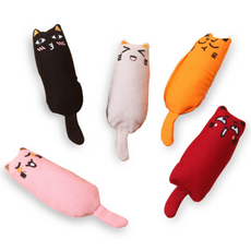 DING DONG PET 貓咪造型貓玩具 5入, 1套, 黑色、紅色、粉色、灰色、橙色