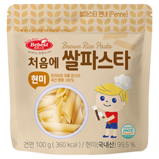 베베스트 처음에 쌀파스타 현미, 100g, 5개