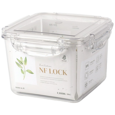NF LOCK 엔에프락 정사각 트라이탄 밀폐용기 정사각4호 2.6L, 1개, 단품 2.6L
