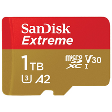 샌디스크코리아 공식인증정품 마이크로 SD카드 SDXC Extreme 익스트림 QXAV 1TB, 1024GB, 1개