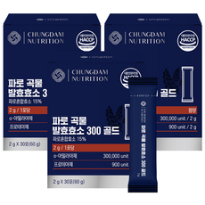 ChungdamNutrition Pharoh 穀物發酵酵素 300 黃金, 3個, 30冊