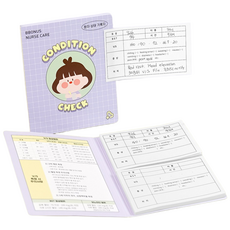 뽀너스 널스 케어 접착식 점착 떡메모지 1개 단품, 바이탈메모지