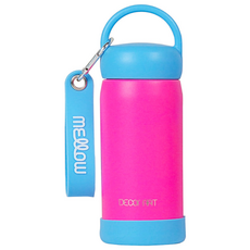 데코아르 멜로우 비비드 실리콘 네임택 텀블러 300ml (스텐 304), 핑크, 1개