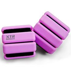 XTR 러닝 발목 손목 중량 밴드 0.5kg 2개 홈트 다이어트 착용형 아령, 500g, 퍼플