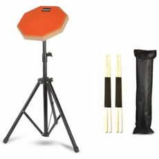 빅세일 연습용 드럼패드 세트 스틱 2조 스탠드포함 8인치 초보자 중급자, 오렌지, 1개