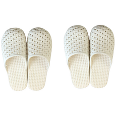 1+1 여성용 막힘 슬리퍼 미끄럼방지 다용도 실내화 화장실 욕실화, 아이보리+아이보리, 1개