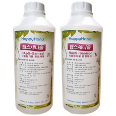 라라티슈 한국타올기 htm 620 2개 햅스세니솔 자동 손소독액 리필 에탄올, 1L