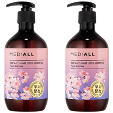 메디올 알시피 안티 헤어 로스 샴푸 피치블라썸향, 480ml, 2개