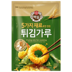 백설 자연재료 튀김가루, 1kg, 2개