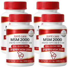 미국산 msm 관절영양제 2000, 4개, 120정