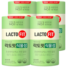 락토핏 식물성 프로바이오틱스 종근당 그린 생유산균, 4박스, 60회분