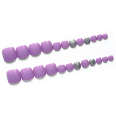 ItTem SHOP 亮片系列足部美甲美甲片組, 2套, 紫色冰沙