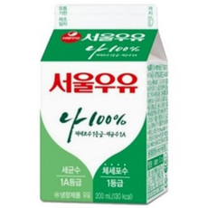 서울우유 나100%, 4개, 200ml