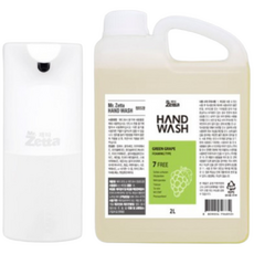 미스터제타 핸드워시 디스펜서 + 대용량 리필 청포도, 1개, 2L