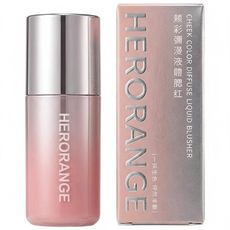 HERORANGE 頰彩瀰漫液體腮紅 - 韓系自然啞光腮紅液 修容提亮 提升氣色, 粉落日, 1個