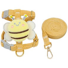 Lanboer 寵物蜜蜂胸背帶套裝, 黃色