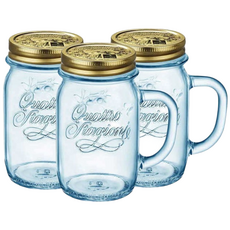 콰트로스타지오니 보르미올리 핸들 자 블루, 415ml, 3개