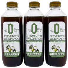 청운당농산 지리산 개복숭아 원액 돌복숭아즙 발효액 청 액기스, 3개