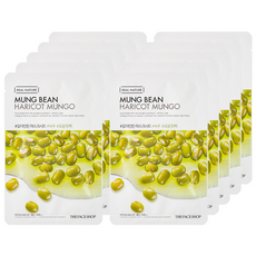 THE FACE SHOP 菲詩小舖 磨製綠豆面膜, 1片, 10片