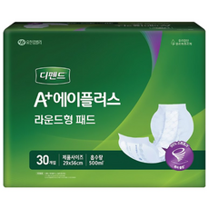 유한킴벌리 남녀공용 디펜드 속 기저귀 라운드형 성인기저귀/패드 대형, 30개입, 6개