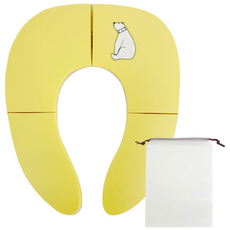 꼬사 휴대용 접이식 유아 변기커버, 옐로우