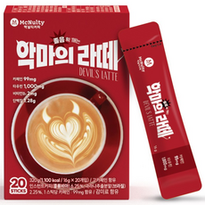 맥널티커피 졸음 확 깨는 악마의 라떼 커피믹스, 2개, 20개입, 16g