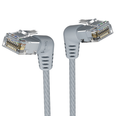 벤션 CAT6A UTP 360도 회전꺽임형 울트라슬림 초고속 기가 랜선 그레이 IBOH, 3m, 1개