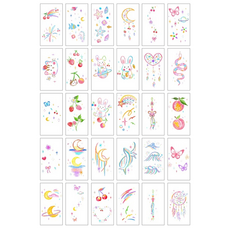 gelluna 可愛彩色鉛筆紋身貼紙 T-34 30入組, 1套, 單一顏色