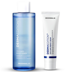 Grooming Lab男性用Derma Edition積雪草化妝水 300ml+乳霜 100ml組, 1套