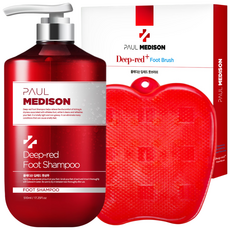 폴메디슨 딥레드 풋샴푸 510ml + 풋브러쉬, 1세트