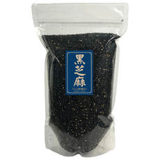 川元參藥行 黑芝麻粒 - 嚴選優質、無添加、膳食纖維豐富, 600g, 1個