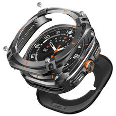 갤럭시워치8 울트라 2025 풀커버케이스 전면 후면 측면 베젤스킨, 그레이오렌지스킨