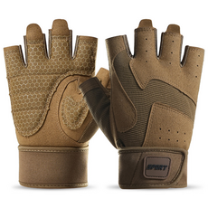 럭키픽 손목보호대 일체형 헬스장갑 스포츠 레저 등산, 1세트, 카키