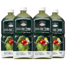 보넬드 아이엠 그린주스 100% NFC 착즙주스, 4개, 1L
