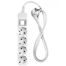 대현 모노케어 멀티탭 4구 접지 화이트 1.5m 3m 5m 10m 10A 1800w 전기연장선 전선형, 40개