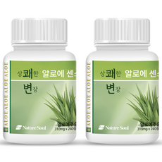 상쾌한변장 알로에센스99 240정x2병, 2개, 74.4g