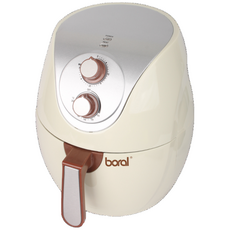 보랄 6L 에어프라이어 다이얼 기계식 아이보리 블랙