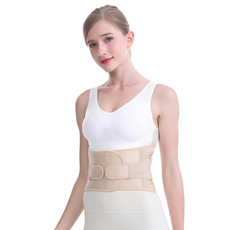 더블 스트랩 피트니스 벨트 허리 복대 의료용 건강보호대, 1세트, 스킨베이지벨트+삼각패드