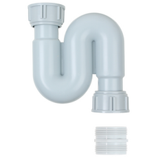 싱크대 배수구 S트랩 배수구 연결부품 하수구 배수관 악취차단 코트랩, 싱크트랩+양볼트, 1개