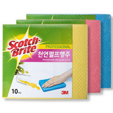 3M 천연 펄프 행주 10개입, 1개, 분홍.