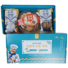 오븐에 구운 양파 두부 옛날 과자 주전부리 3종 세트, 1개